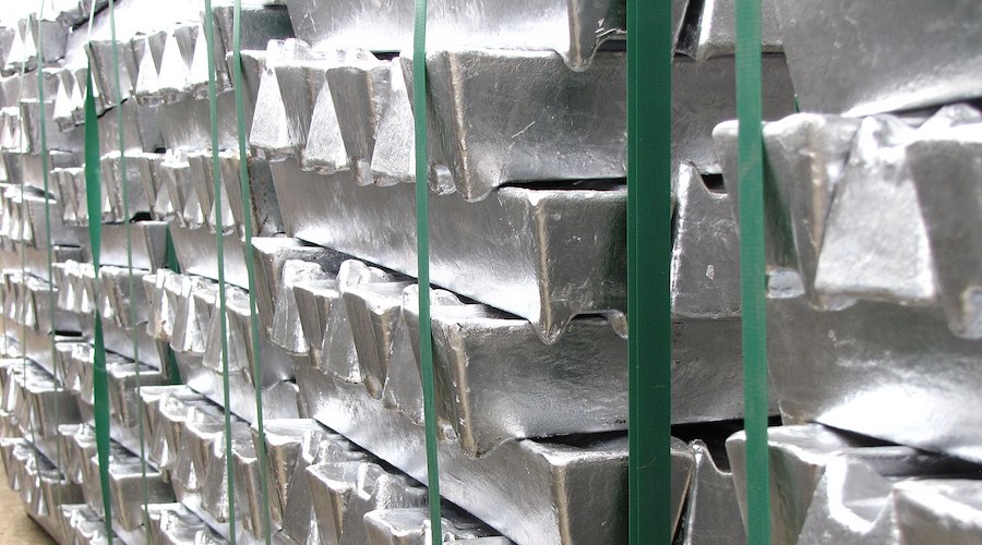 Aluminium ingots.
